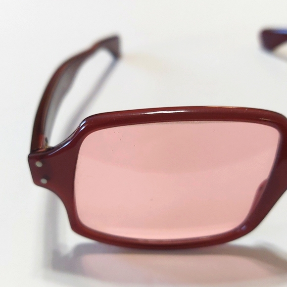 NWOT X Creation Cherry Blush Square Frame Rose Blush Lens Unisex Sunglasses - Picture 2 of 8